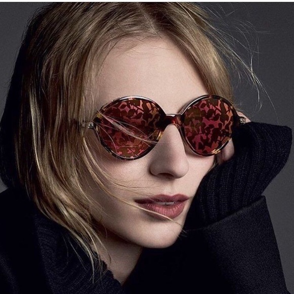 CHRISTIAN DIOR
Tortoise Shell Acetate Frames Foliage Printed Umbrage Sunglasses - Picture 5 of 7